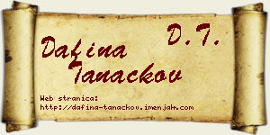 Dafina Tanackov vizit kartica